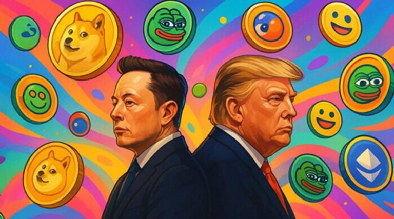 جنگ ترامپ و ماسک؛ بازار میم‌کوین‌ها نیز با ۳۵۵ میلیون دلار حجم معاملات منفجر شد!