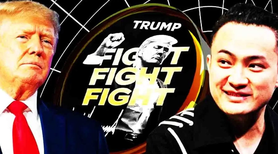 میم‌کوین ترامپ در کانون توجه؛ خرید ۱۰۰ میلیون دلاری جاستین سان خبرساز شد!